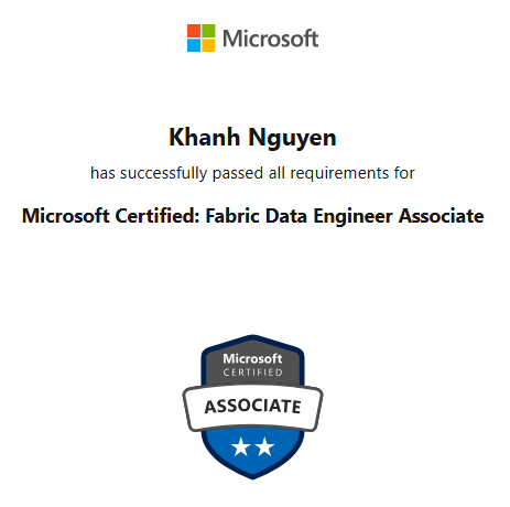 Microsoft Fabric Data Engineer Associate